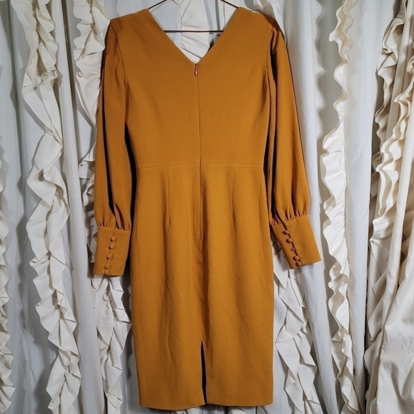 Dress the Population Norah Dress in Honey Small Long Sleeve Plunge Bodycon - Picture 10 of 12